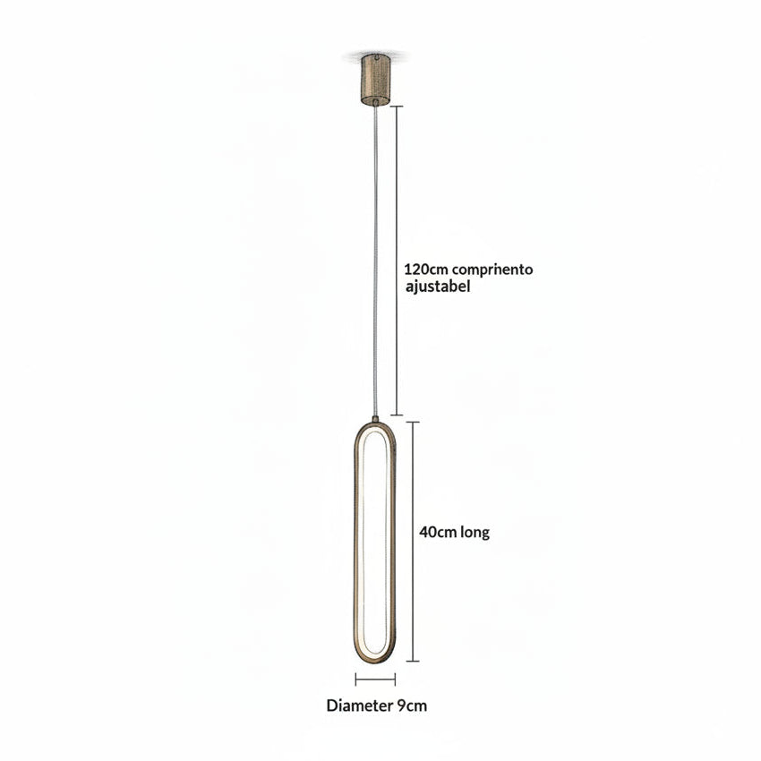 Lustre LED Moderno em ambiente sofisticado